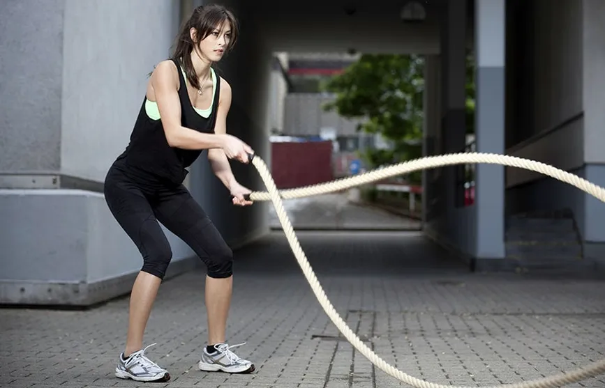 Battle ropes workout